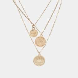 Givenchy Gold Tone Multi Strand Necklace
