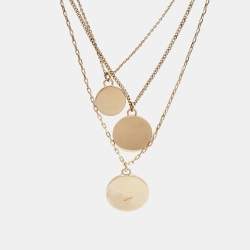 Givenchy Gold Tone Multi Strand Necklace