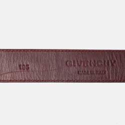 Givenchy Burgundy Leather Tassel Double Wrap Buckle Belt 195CM
