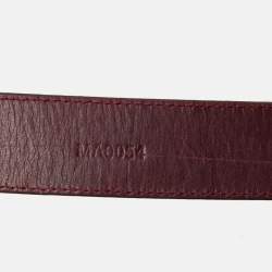 Givenchy Burgundy Leather Tassel Double Wrap Buckle Belt 195CM