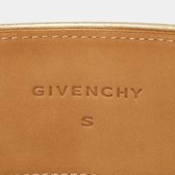 Pre Owned Givenchy Metallic Gold Leather Wide Waist Belt S