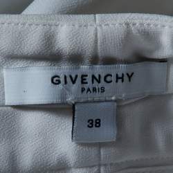 Givenchy Off-White Crepe High Waist Tapered Leg Pants M