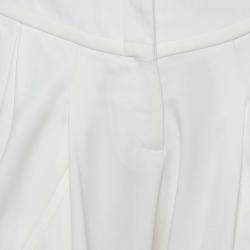 Givenchy Off-White Crepe High Waist Tapered Leg Pants M