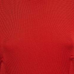 Givenchy Red Stretch knit Flared Midi Dress M