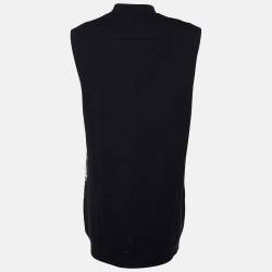 Givenchy Black Printed Silk & Wool Sleeveless Tunic S