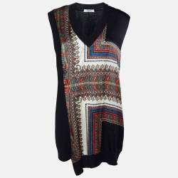 Givenchy Black Printed Silk & Wool Sleeveless Tunic S