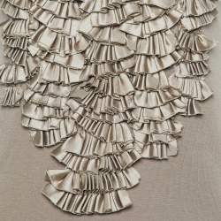 Givenchy Greige Cotton Ruffled Detail Tank Top S