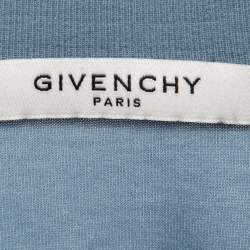 Givenchy Blue Signature Embroidered Cotton T-Shirt XS
