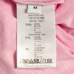 Pre Owned Givenchy Pink Star Print Cotton T-Shirt M