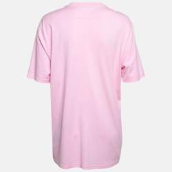 Pre Owned Givenchy Pink Star Print Cotton T-Shirt M
