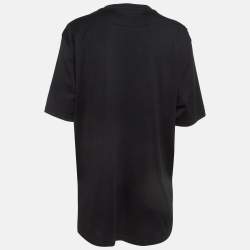 Pre Owned Givenchy Black Bambi Print Cotton T-Shirt L