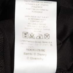 Givenchy Black Bambi Print Cotton Oversized T-Shirt S