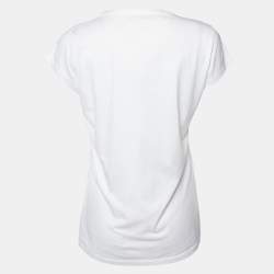Pre Owned Givenchy White Printed Cotton Knit Round Neck T-Shirt L