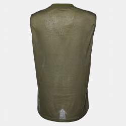 Givenchy Green Printed Jersey Tank Top S