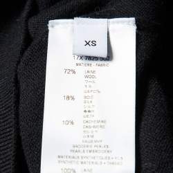 Pre Owned Givenchy Black Beaded Wool Blend Knit Sweater XS