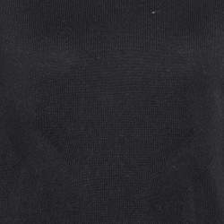 Pre Owned Givenchy Black Beaded Wool Blend Knit Sweater XS