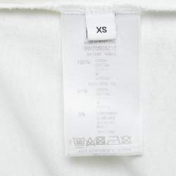 Pre Owned Givenchy White Goat Print Cotton Knit Crew Neck T-Shirt XS