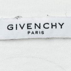 Pre Owned Givenchy White Goat Print Cotton Knit Crew Neck T-Shirt XS