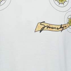 Pre Owned Givenchy White Goat Print Cotton Knit Crew Neck T-Shirt XS