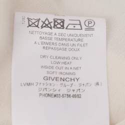 مملوكة مسبقًا Givenchy Cream Silk Logo Scarf Detail Top S