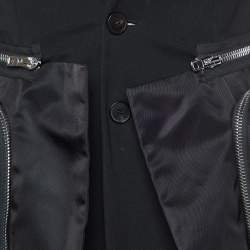 Pre Owned Givenchy Black Crepe Pocket Detail Jacket M