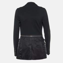 Pre Owned Givenchy Black Crepe Pocket Detail Jacket M