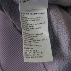 Givenchy Purple Barbed Wire Logo Print Crop Hoodie and Sweatpants Set S
