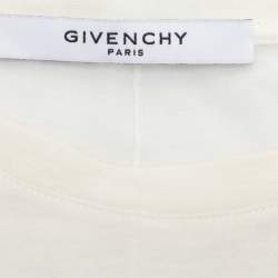 Givenchy Cream Cotton Ripped T-shirt M