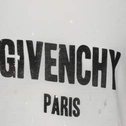 Givenchy Cream Cotton Ripped T-shirt M