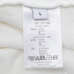 Pre Owned Givenchy Cream Cotton Bambi Print Sweatshirt L