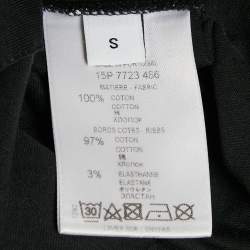 Pre Owned Givenchy Black Stars Print Jersey Short Sleeve T-Shirt S