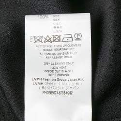 Pre Owned Givenchy Black Crepe Logo Scarf Bow Tie Shift Dress S