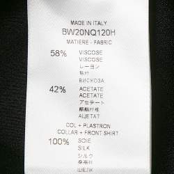 Pre Owned Givenchy Black Crepe Logo Scarf Bow Tie Shift Dress S