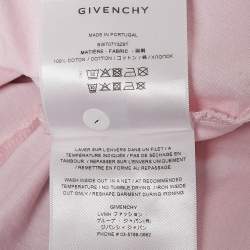 مملوكة مسبقًا Givenchy Light Pink Logo Print Jersey Crew Neck T-Shirt L