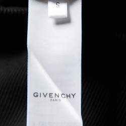 Pre Owned Givenchy Black Cotton Logo Print Ring Embellished Sweatshirt S