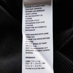 Pre Owned Givenchy Black Cotton Logo Print Ring Embellished Sweatshirt S