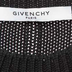Givenchy Black I Feel Love Cotton Knit Crew Neck Jumper L