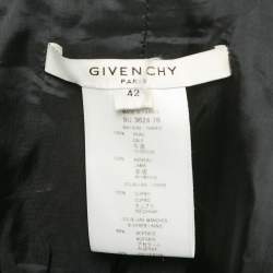 Pre Owned Givenchy Black Studded Suede Open Front Jacket L