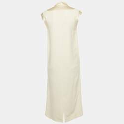 Givenchy Cream Satin Trim Crepe Short Dress S