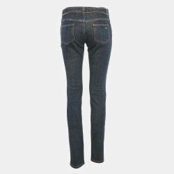 Pre Owned Givenchy Blue Denim Zip Detail Jeans M Waist 31"