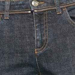 Pre Owned Givenchy Blue Denim Zip Detail Jeans M Waist 31"