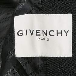 Givenchy Black/Red Wool Gabardine Band Detail Tailored Blazer M
