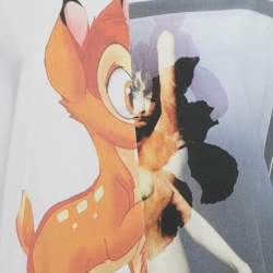 Givenchy x Disney White Bambi Print Jersey Crewneck T-Shirt L