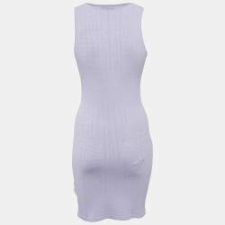 مملوكة مسبقًا Givenchy Lavender Monogram Stretch Knit Bodycon Dress M