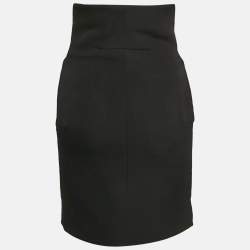 Givenchy Black Wool High Waist Mini Skirt S