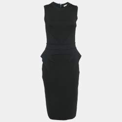 Givenchy Black Jersey Panel Detail Sleeveless Midi Dress M