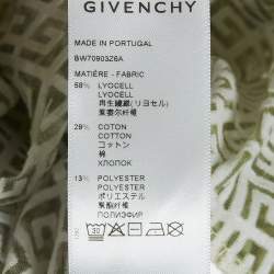Givenchy Cream Monogram Sheer Jacquard Knit Long Sleeve Top S