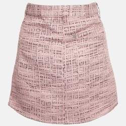 Givenchy Pink Monogram Jacquard Mini Skirt S