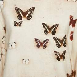 Givenchy Beige Butterfly Print Cotton Sweatshirt M