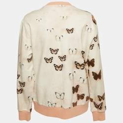 Givenchy Beige Butterfly Print Cotton Sweatshirt M